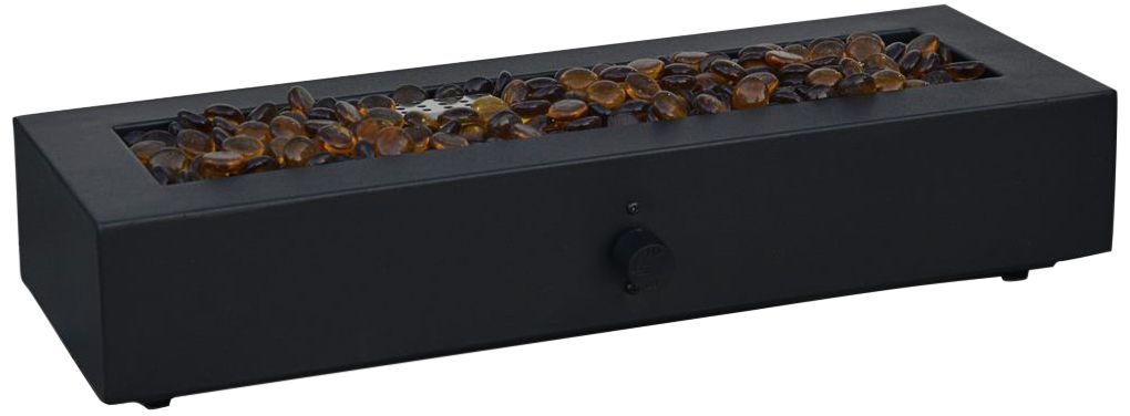 Lara Table Fire 20" Wide Black Steel Fire Bowl 78R28 Lamps Plus