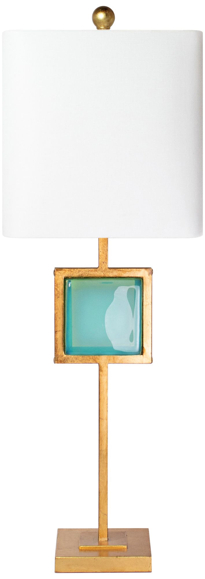 Couture Leighton Gold Leaf Metal Buffet Table Lamp