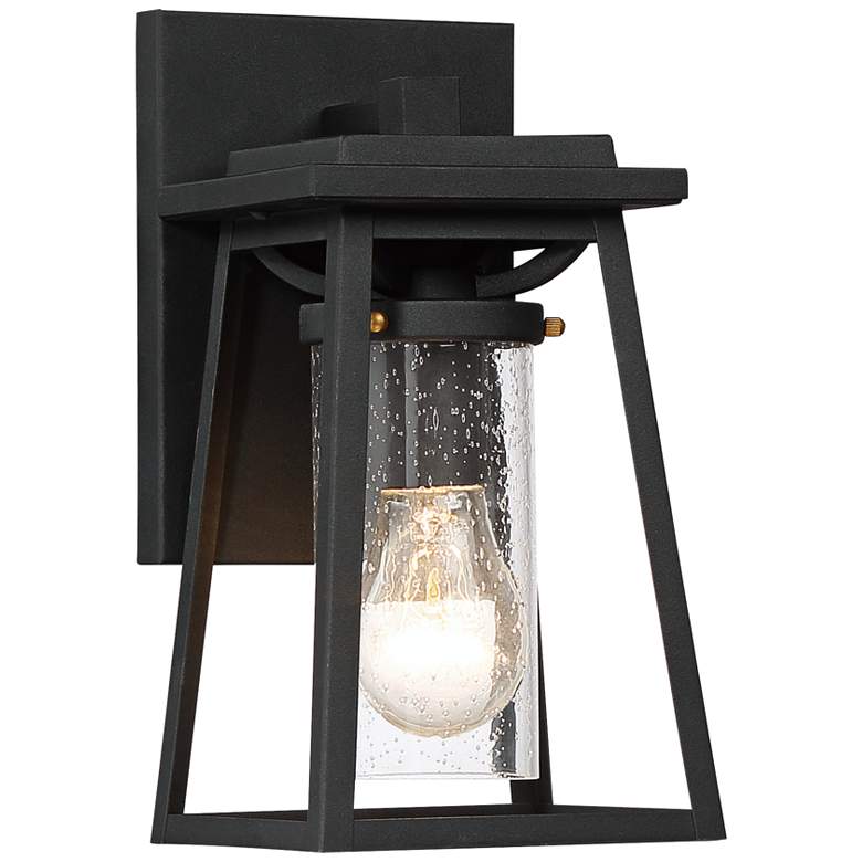 Lanister Court 10 1/2&quot; High Sand Black Outdoor Wall Light