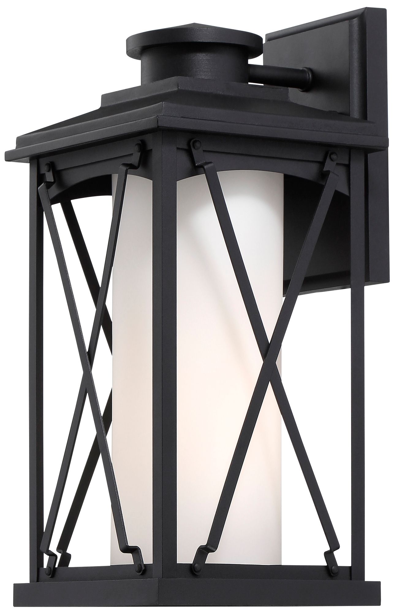 Lansdale 15 1/2" High Matte Black Outdoor Wall Light