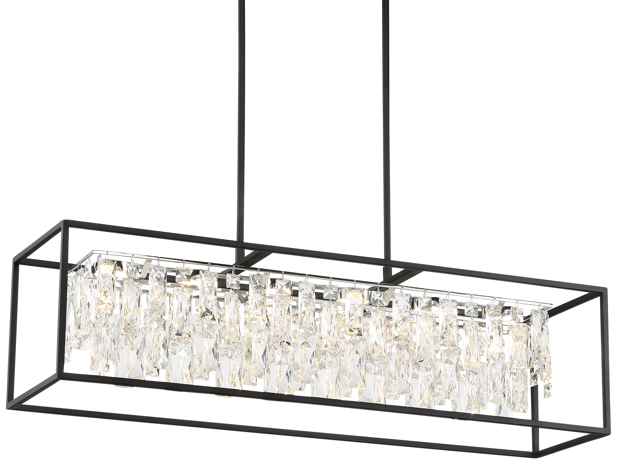 Krisa 35 1/2" Wide Crystal LED Kitchen Island Light ...