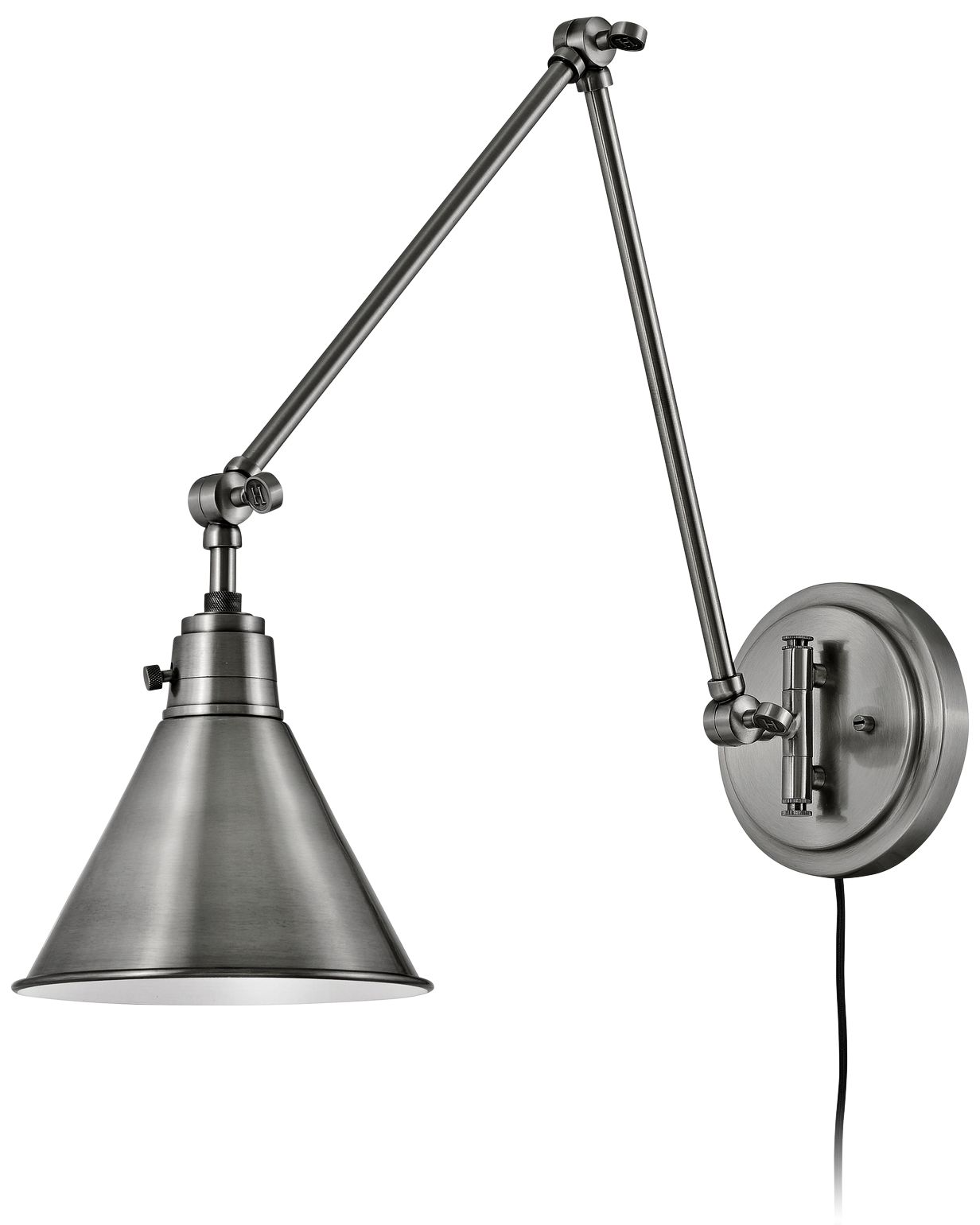 Hinkley Arti Polished Antique Nickel Joint Arm Wall Lamp