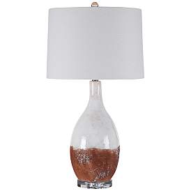 Uttermost Durango Terracotta and White Ceramic Table Lamp