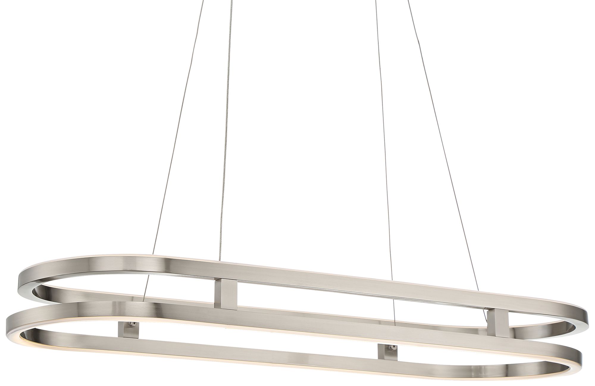Possini Euro Astrid 36" Wide Satin Nickel LED Island Pendant