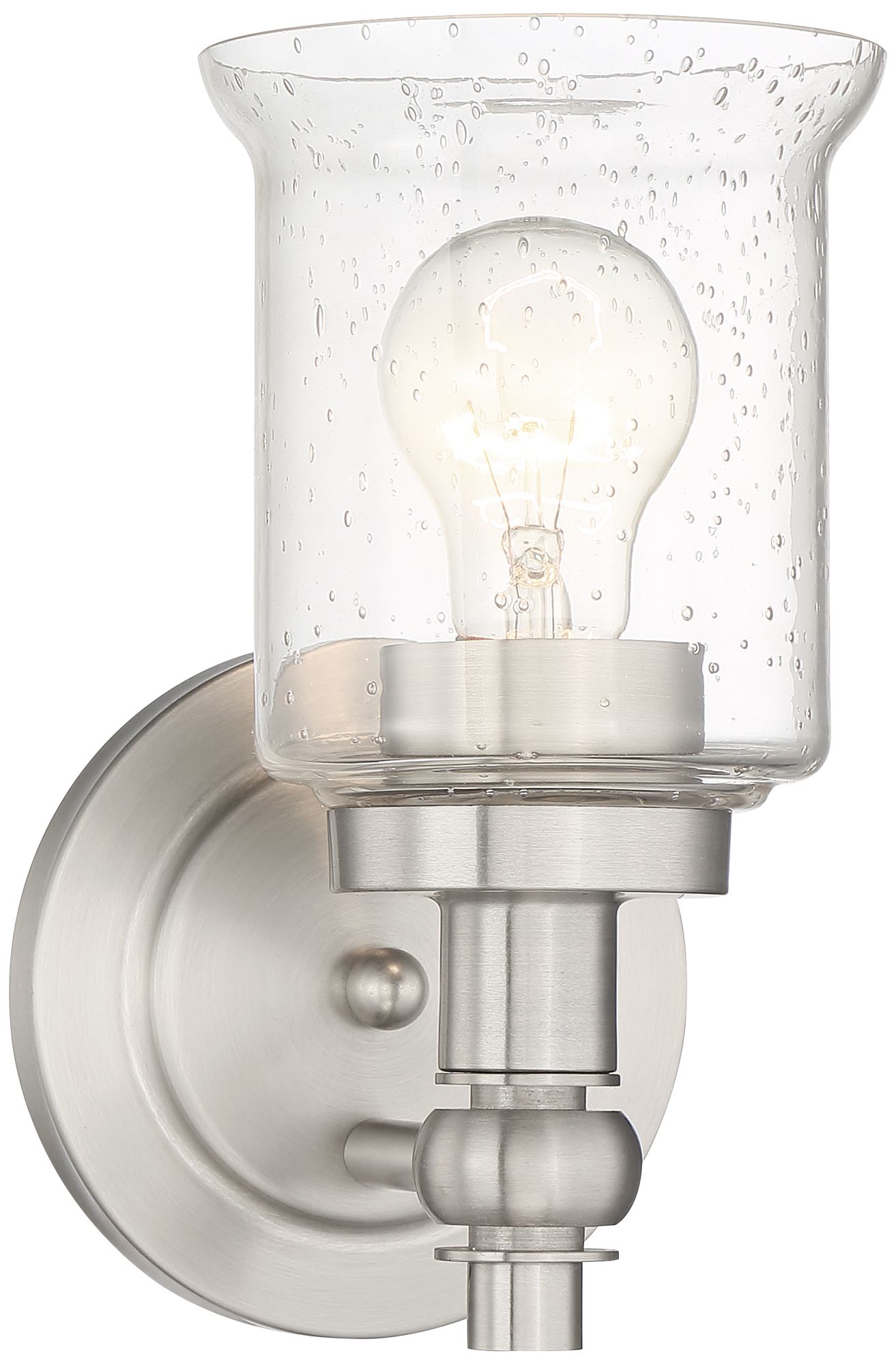 Romano 9" High Satin Nickel Modern Wall Sconce