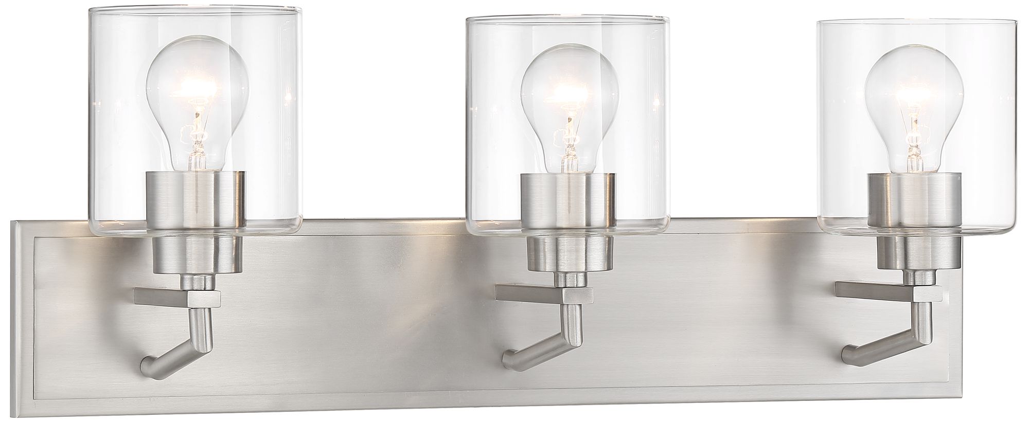 Possini Euro 24" Wide Clear Glass Modern Vanity Wall Light