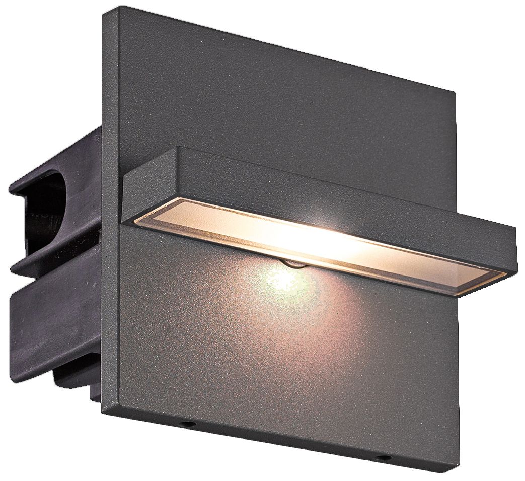 Eurofase 4 1/4"W Graphite Gray Swivel LED In-Wall Step Light