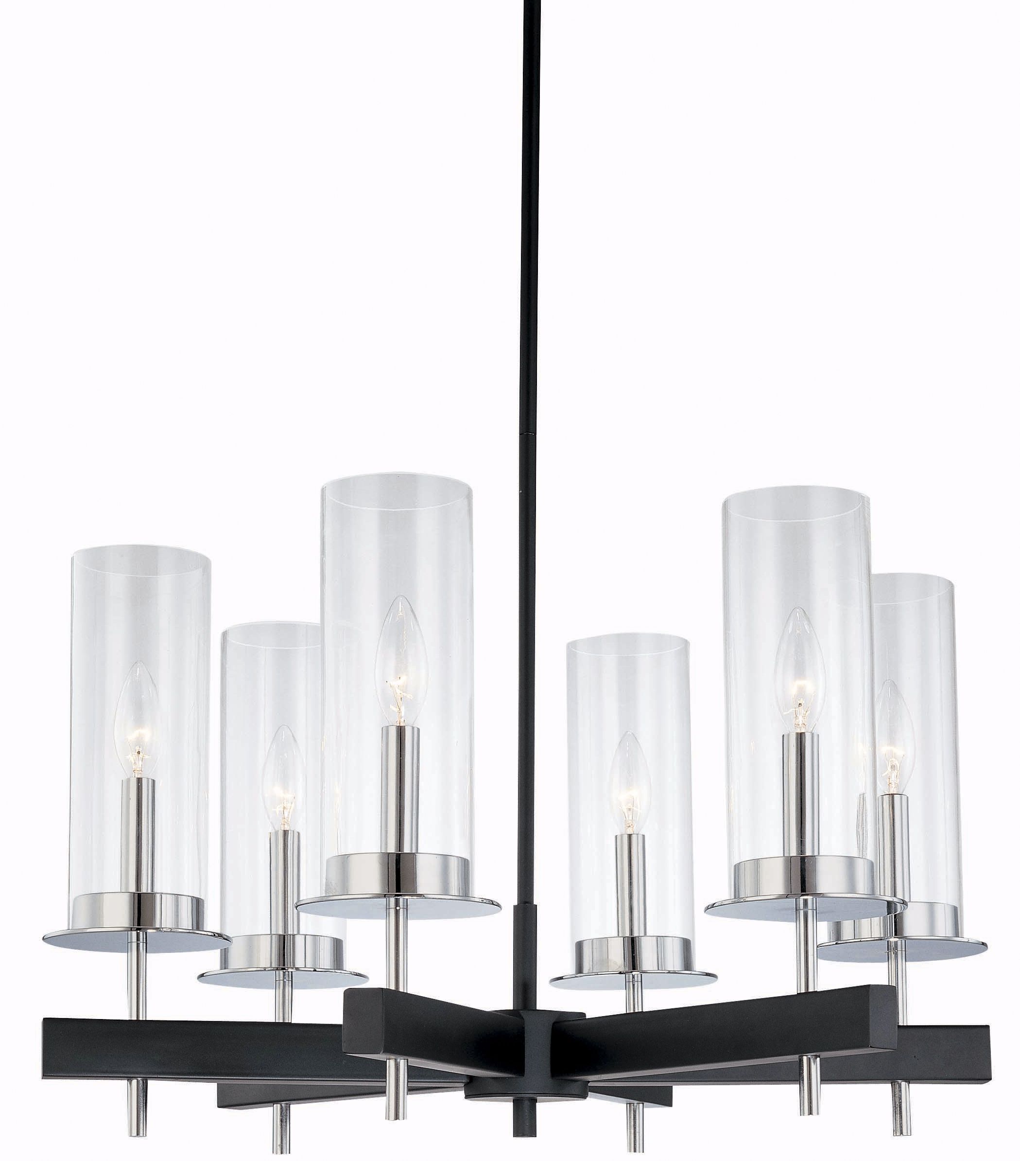 Sonneman Tuxedo 24 1/2"W 6-Light Pendant Chandelier