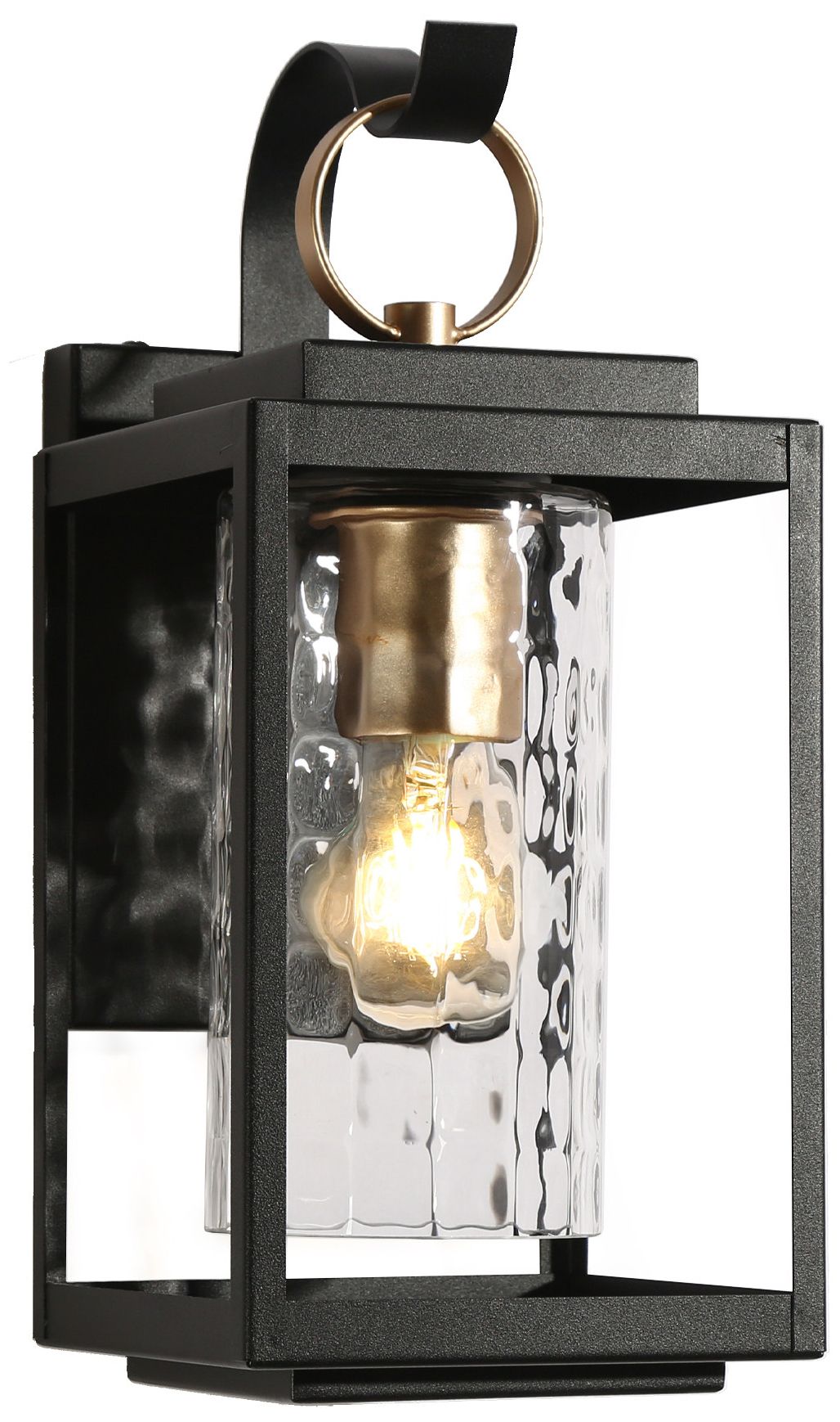 L.n.c. Anlophafos 13 1/4" High Textured Black Outdoor Wall Light