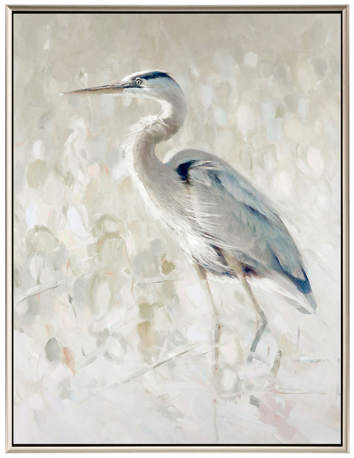 Paragon Great Blue Heron Ii 50" High Giclee Framed Canvas Wall Art