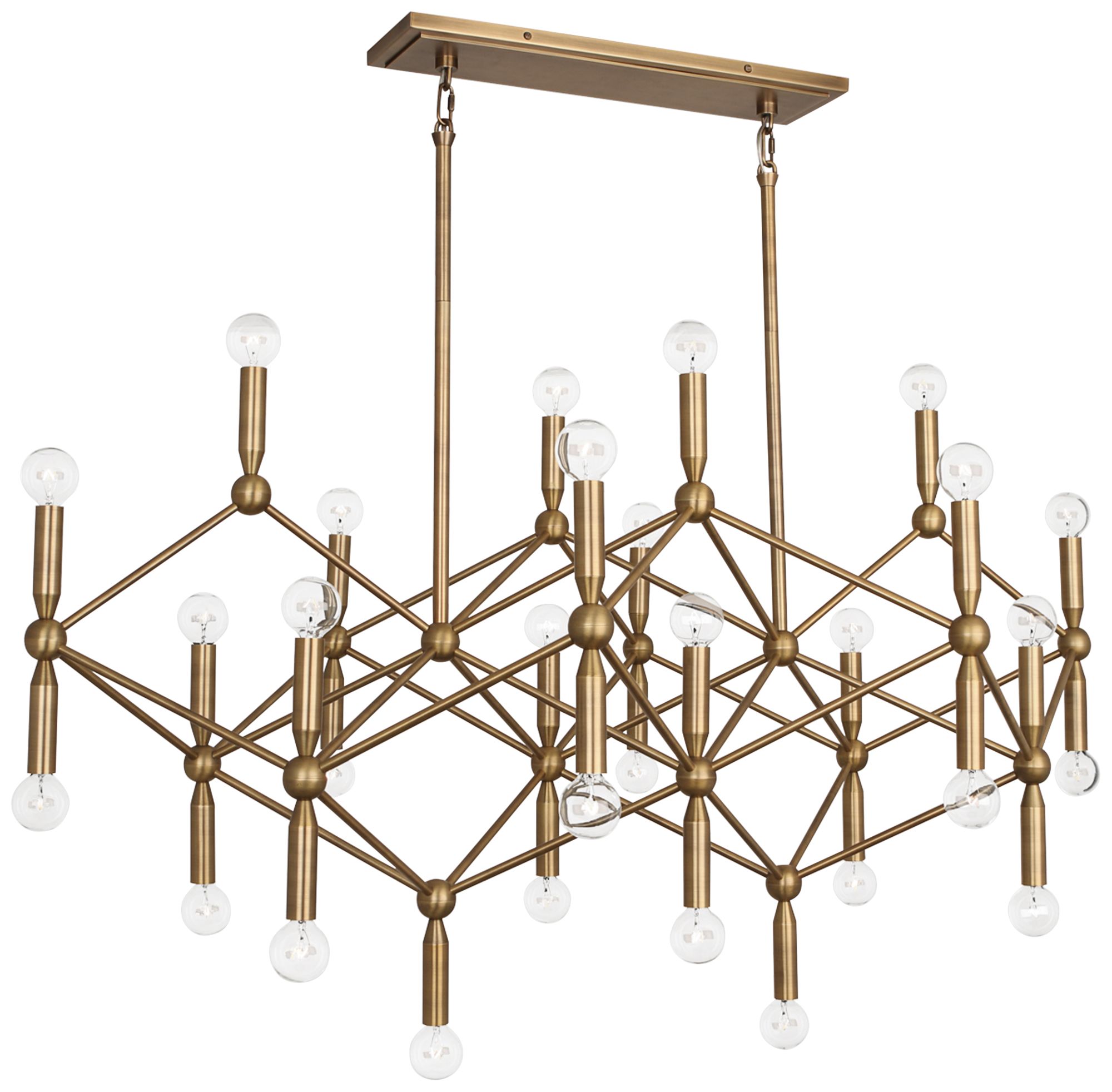 Jonathan Adler Milano 44" Wide Warm Brass Chandelier 798M0 Lamps Plus