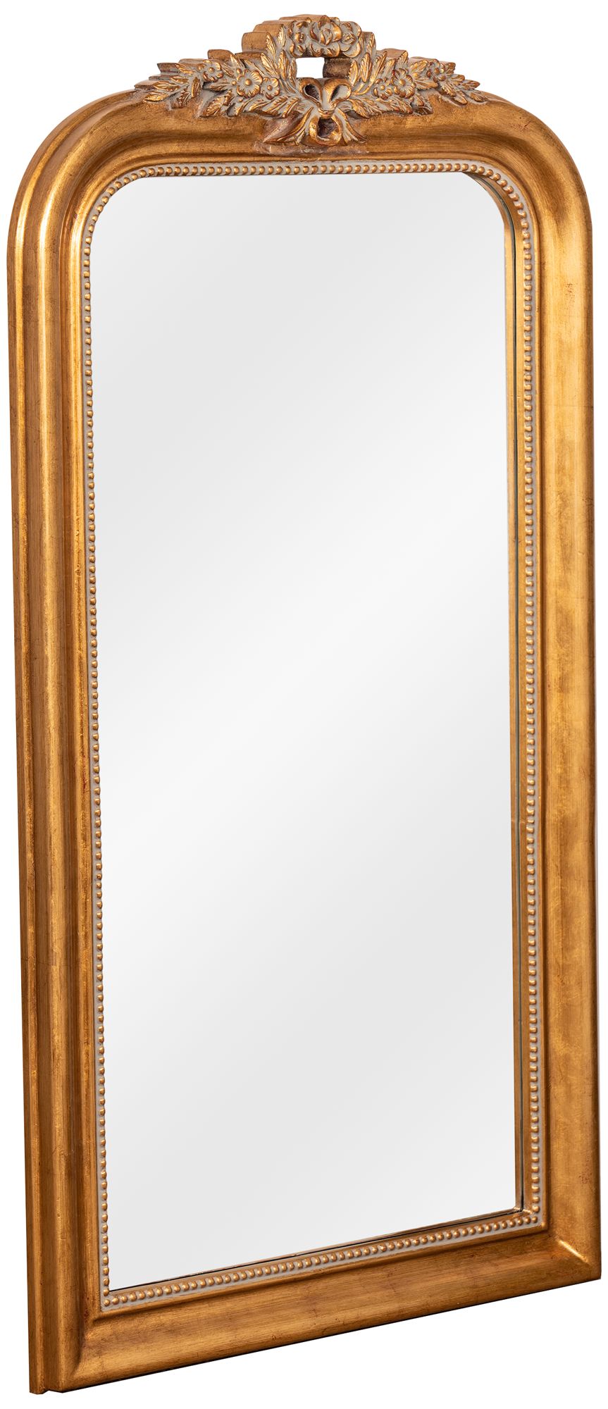 Camilla Antique Gold 30 1 2 X 58 Arched Floor Mirror