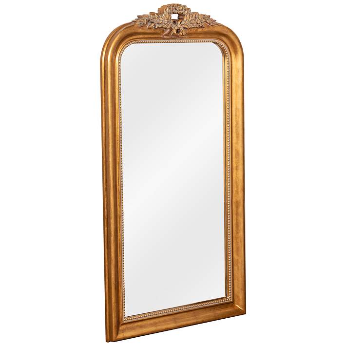 Camilla Antique Gold 30 1 2 X 58 Arched Floor Mirror