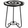 Spiral Mosaic Black Iron Outdoor Accent Table