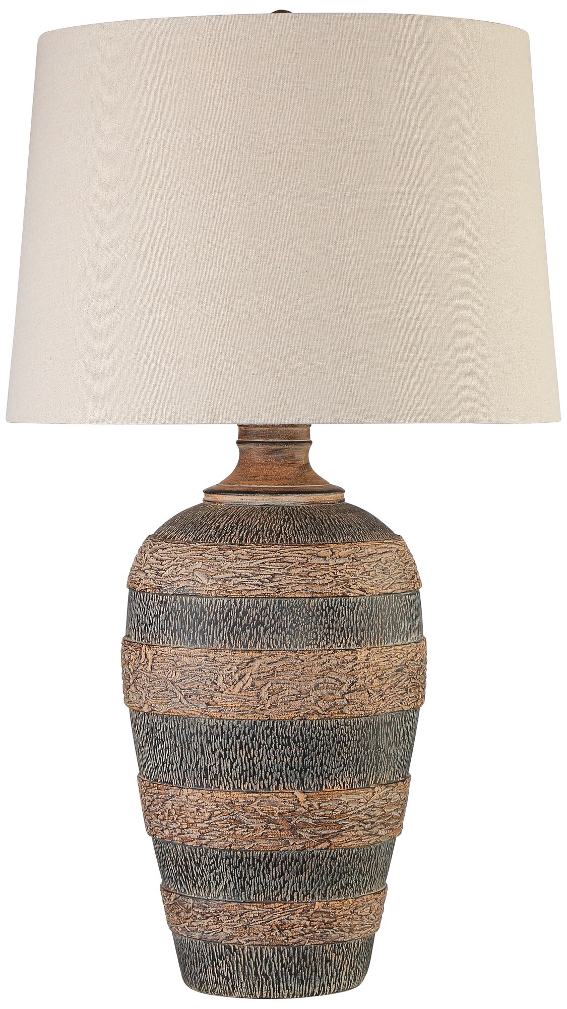 Coloma Textured Black and Brown Southwest Jar Table Lamp