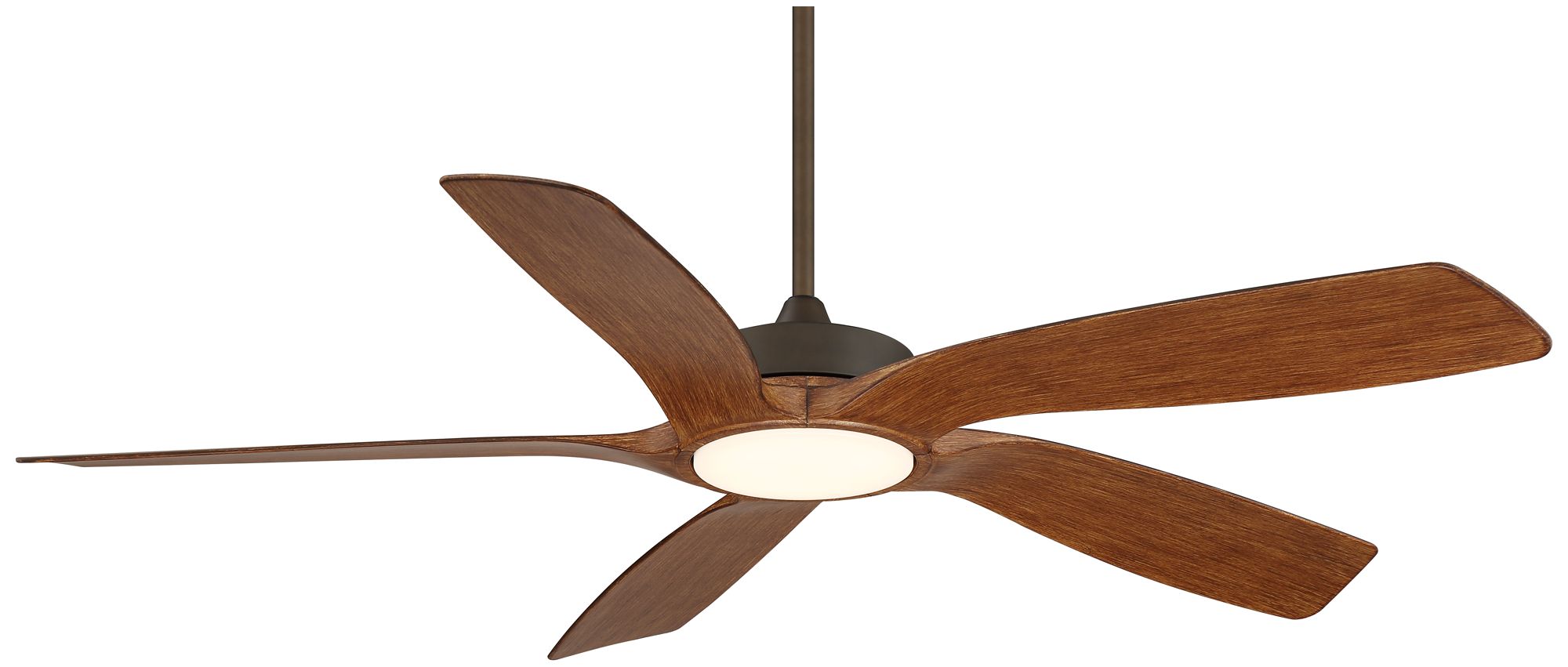 56" Mach 5 Oil-Rubbed Bronze and Koa LED Damp Ceiling Fan