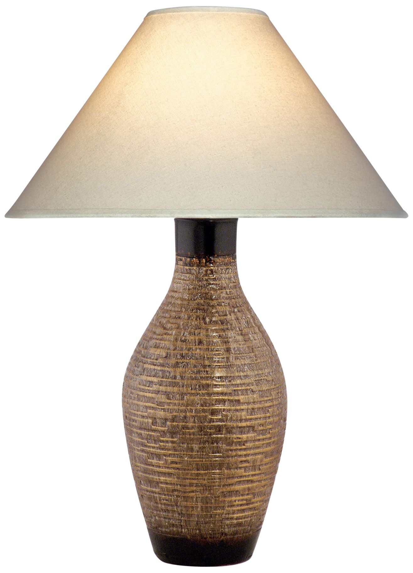 St. Tropez Taupe Brown LED Vase Table Lamp