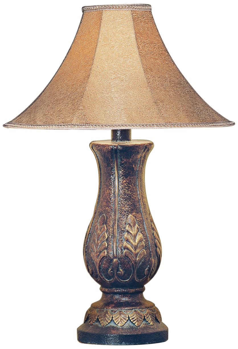 Kennamin Rustic Bronze LED Vase Table Lamp