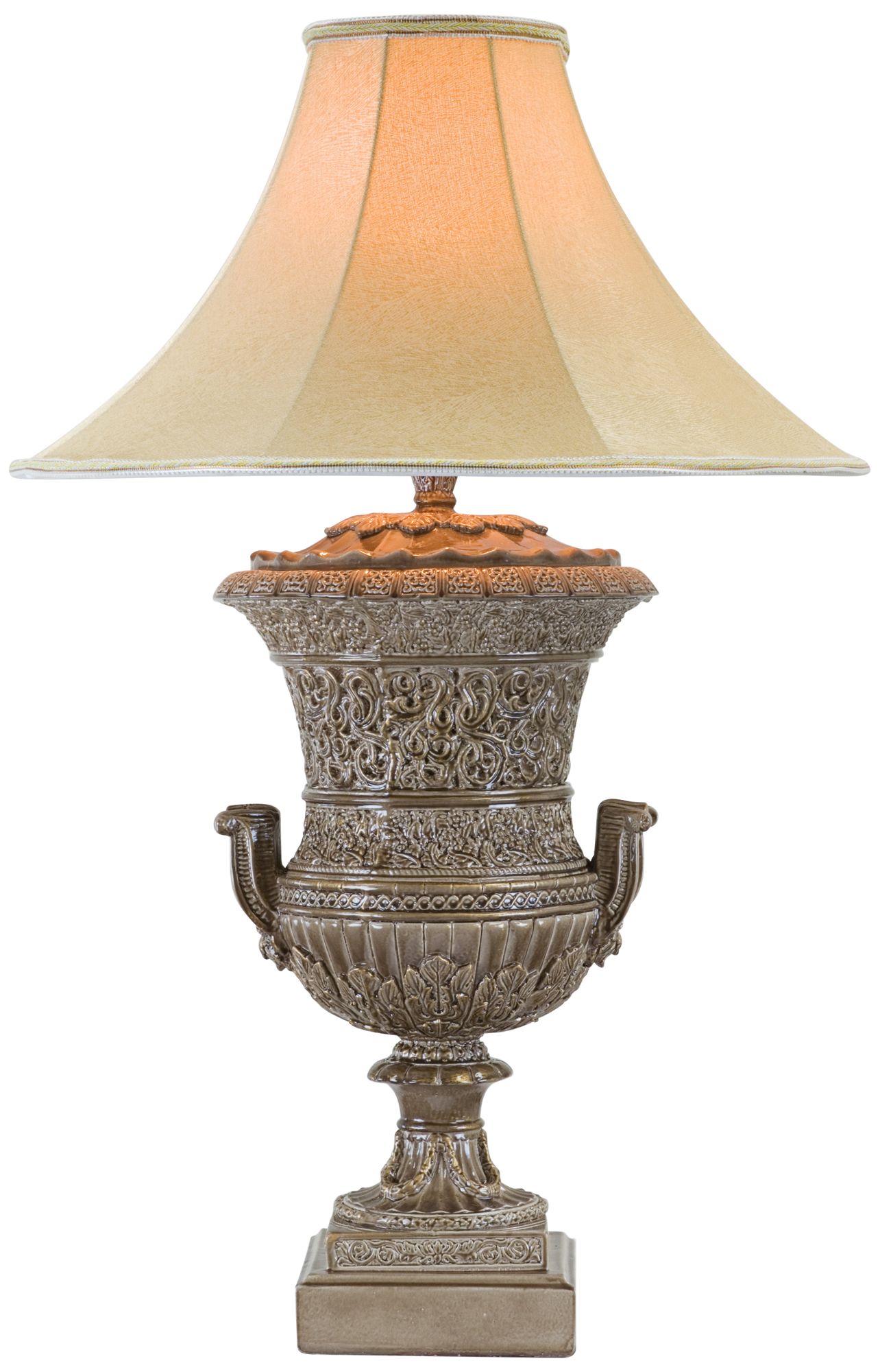 Burmesian Cordovan Brown LED Urn Table Lamp 79E52 Lamps Plus