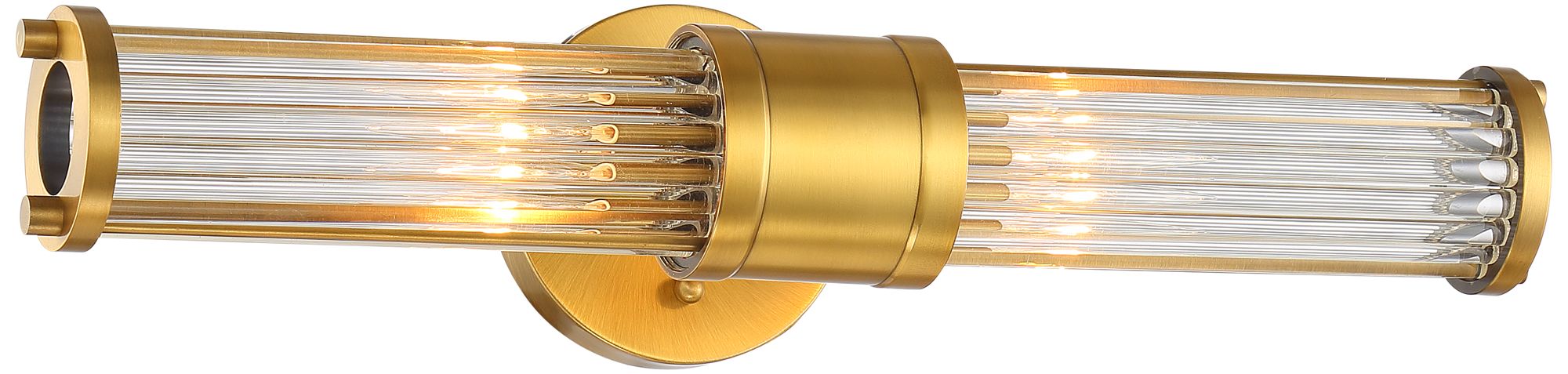 Possini Euro Medha 19 3/4"H Warm Brass 2-Light Wall Sconce