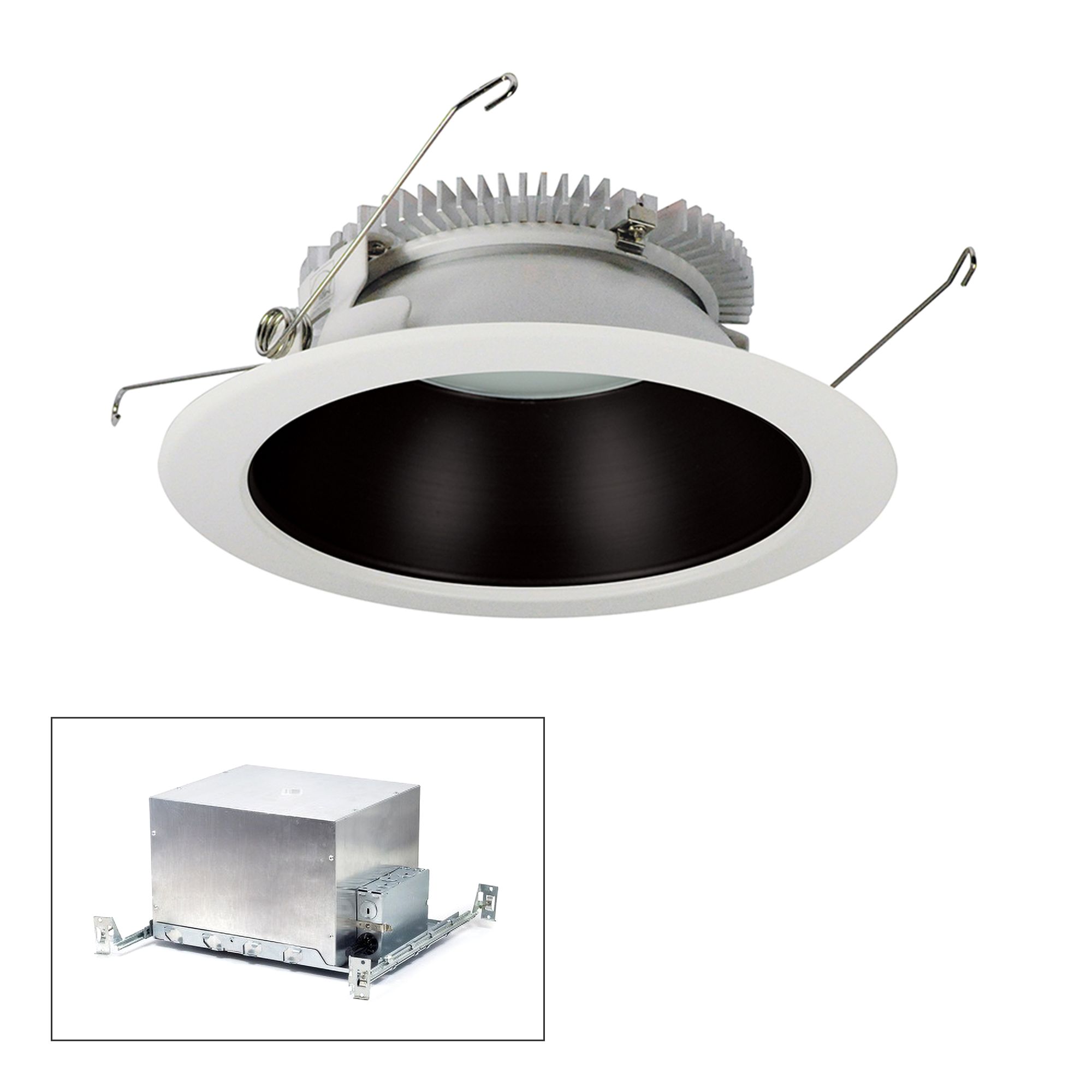 Nora Cobalt 6" Black-White 1500lm LED Round IC Recessed Kit