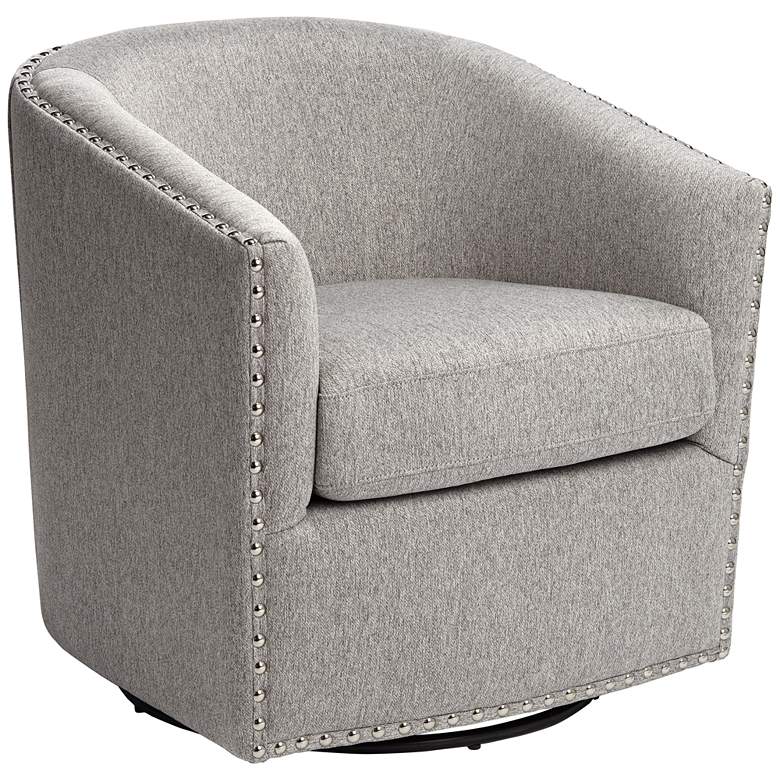 Fullerton II Light Gray Swivel Accent Chair