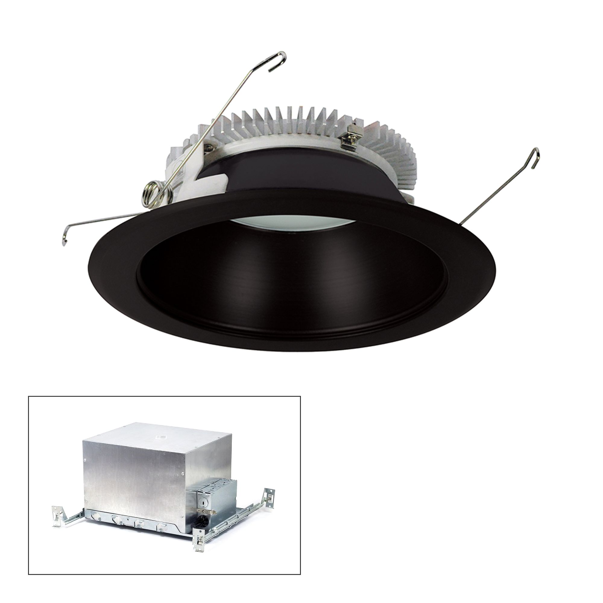 Nora Cobalt 6" Black 2000 Lumen LED Round IC Recessed Kit