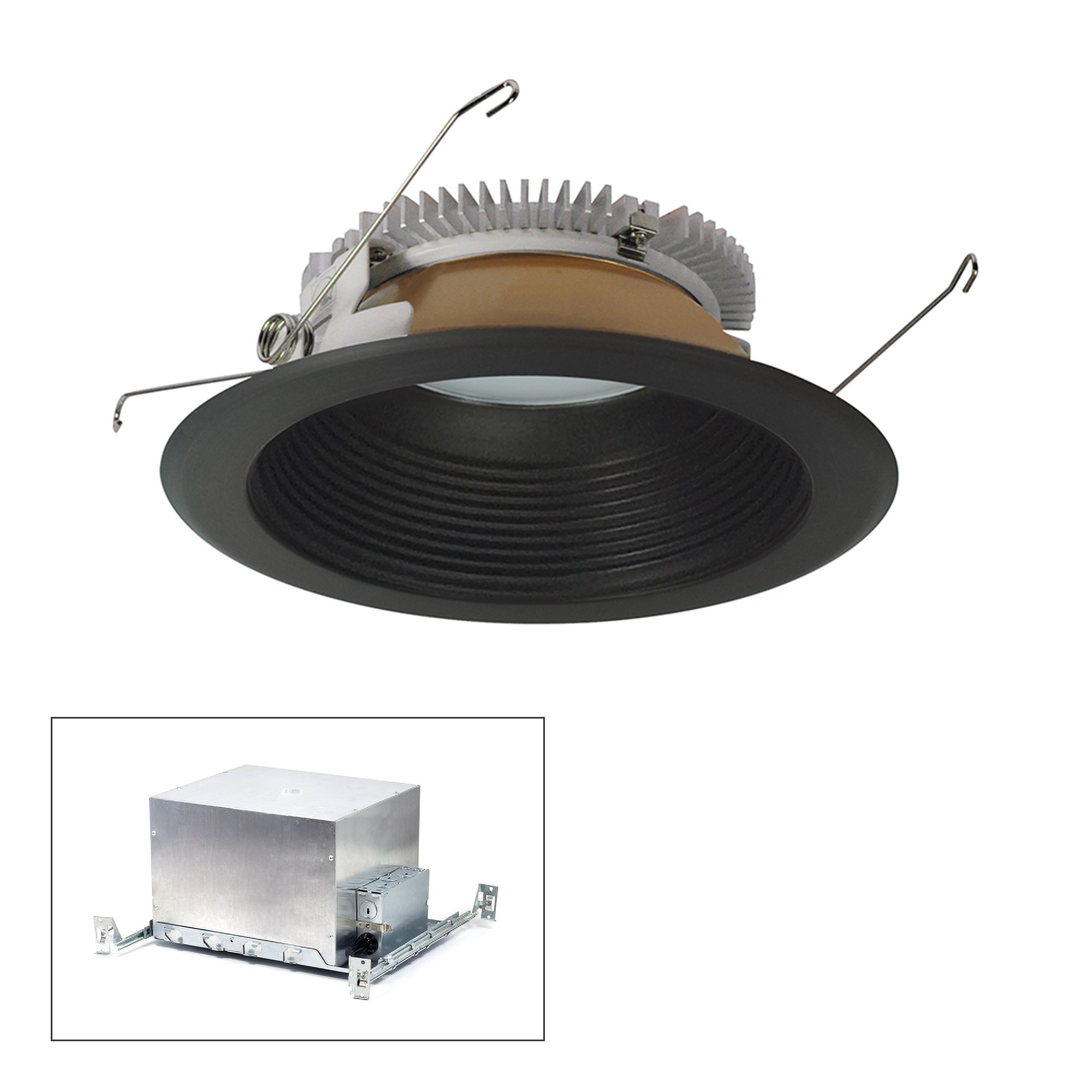 Nora Cobalt 6" Bronze 1500lm LED Round Baffle IC Recess Kit