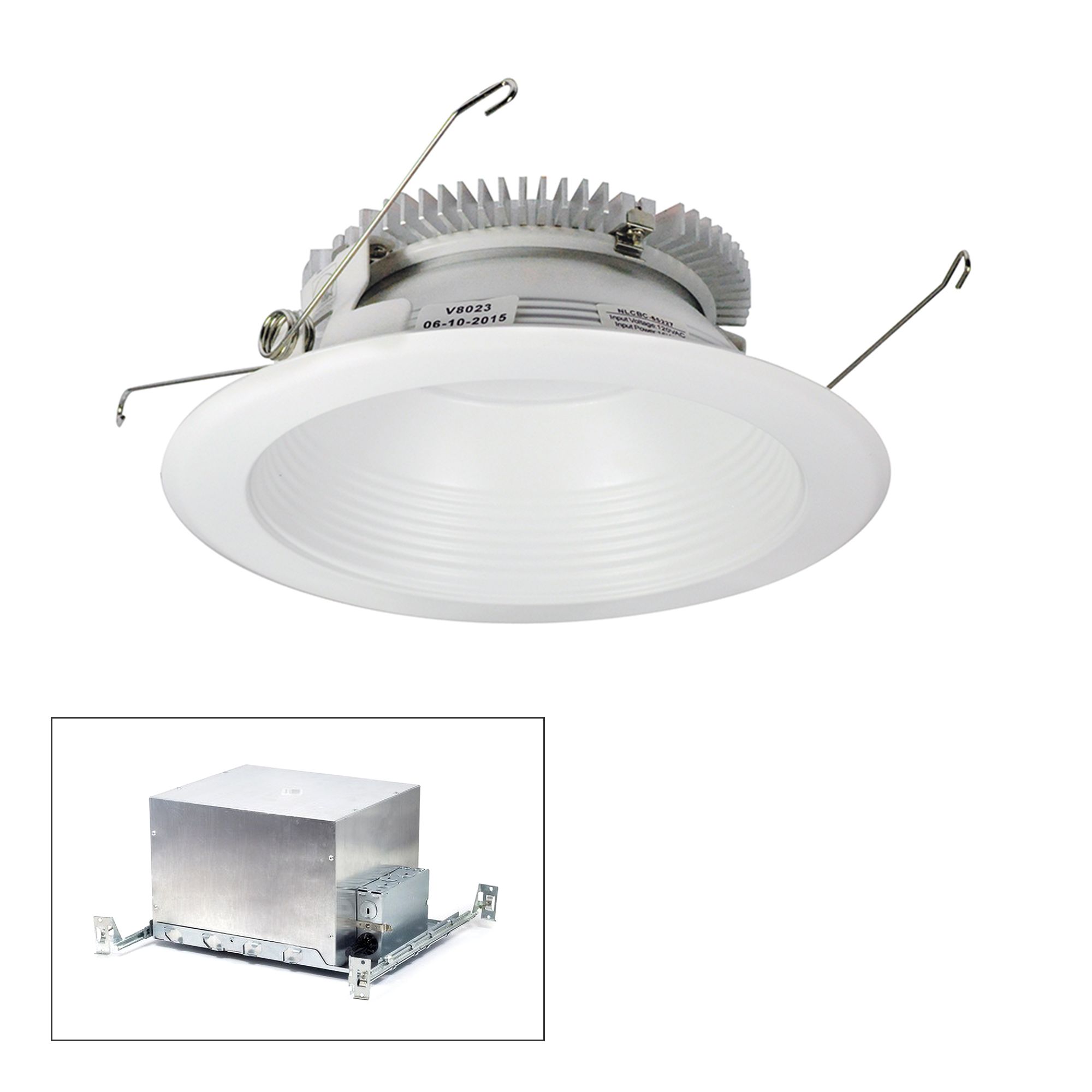 Nora Cobalt 6" White 2000lm LED Round Baffle IC Recessed Kit