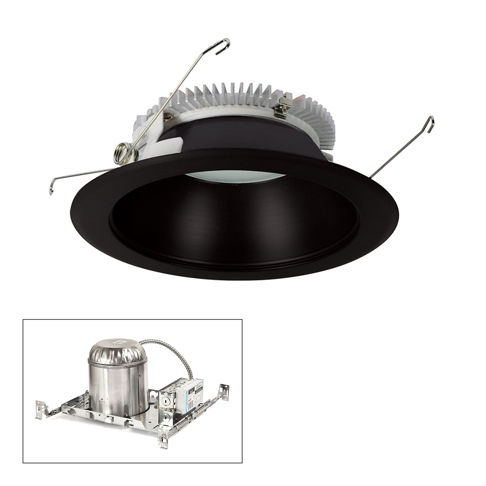 Nora Cobalt 6" Black 2000lm LED Round Non-IC Recessed Kit
