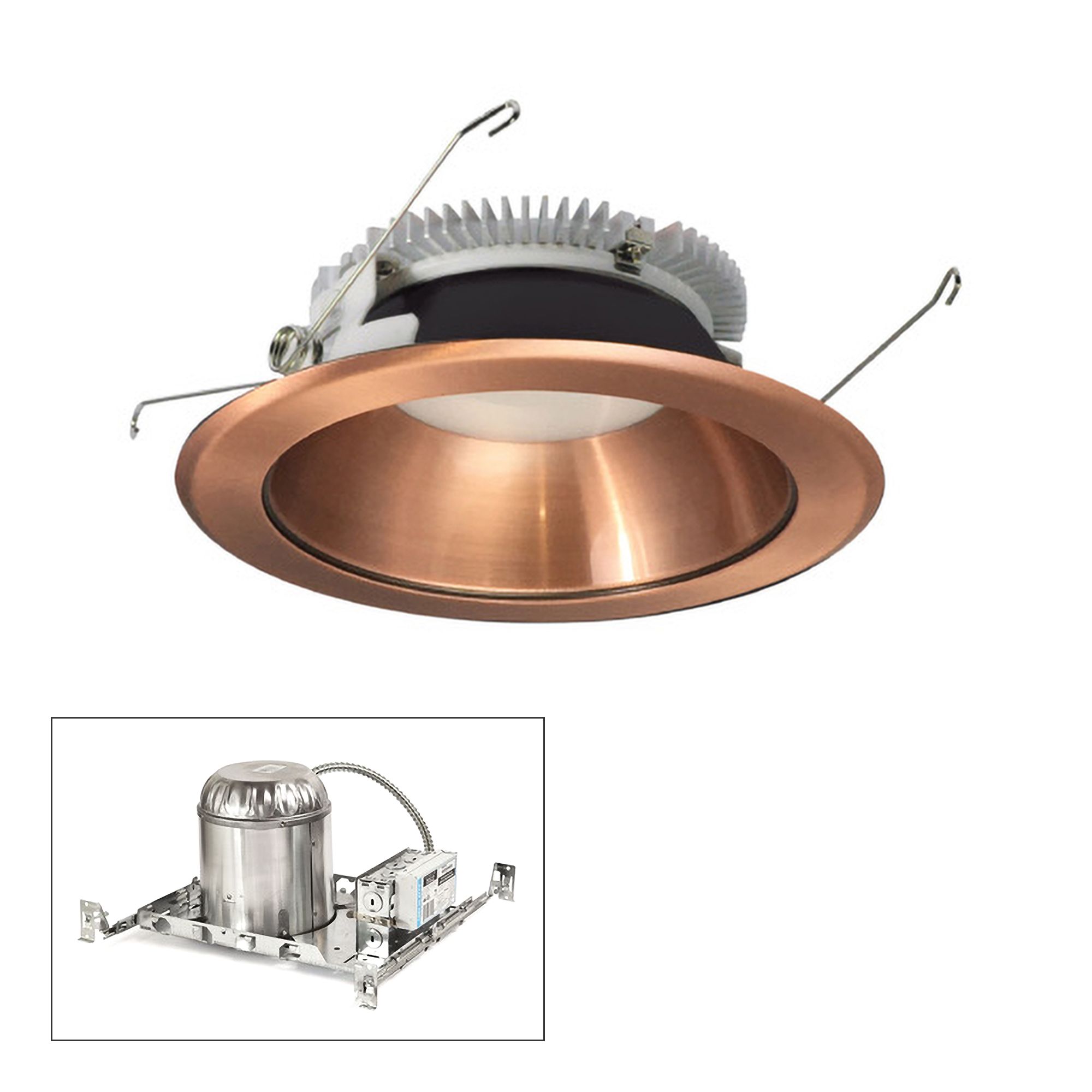 Nora Cobalt 6" Copper 2000lm LED Round Non-IC Recessed Kit