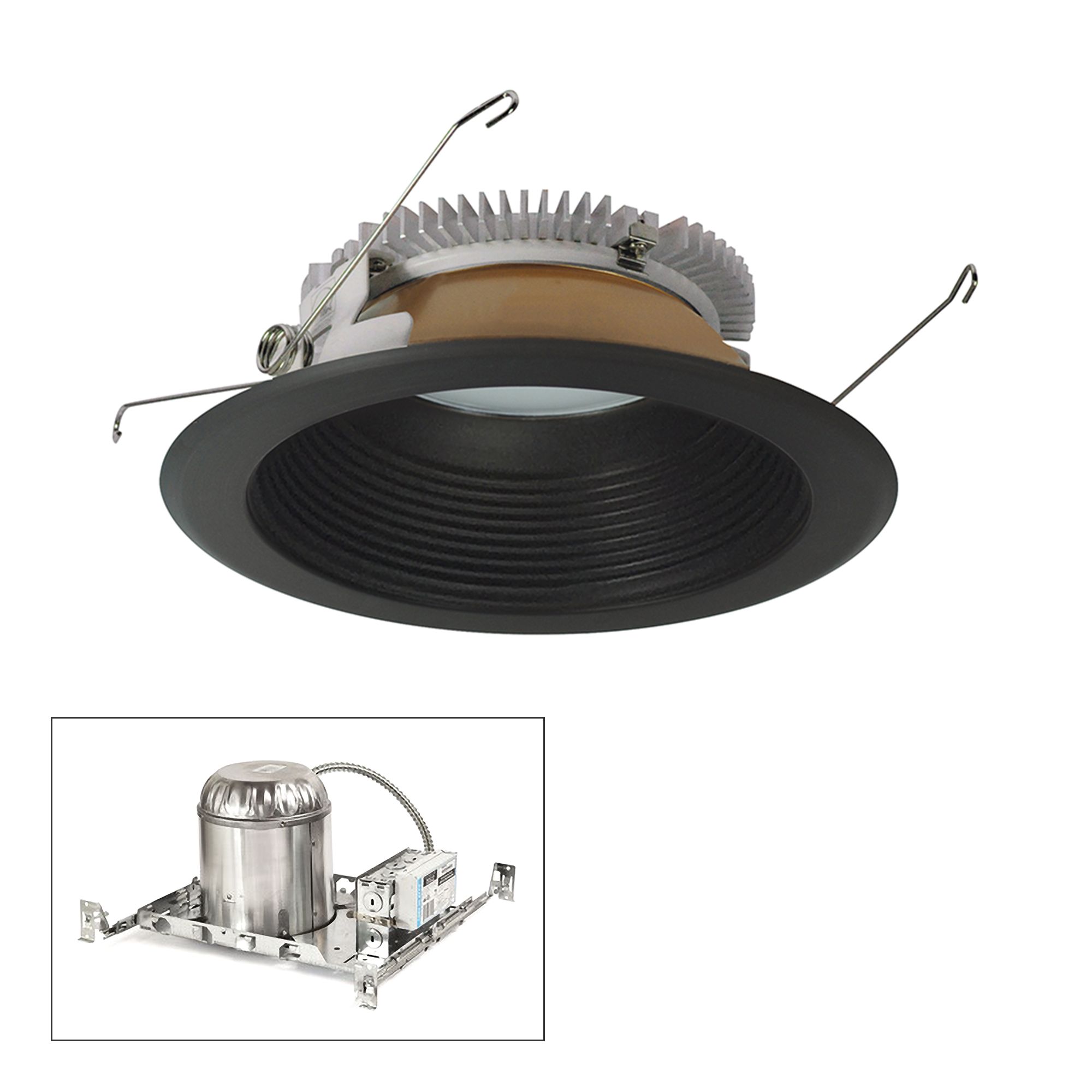 Cobalt 6" Bronze 1500lm LED Round Baffle Non-IC Recessed Kit