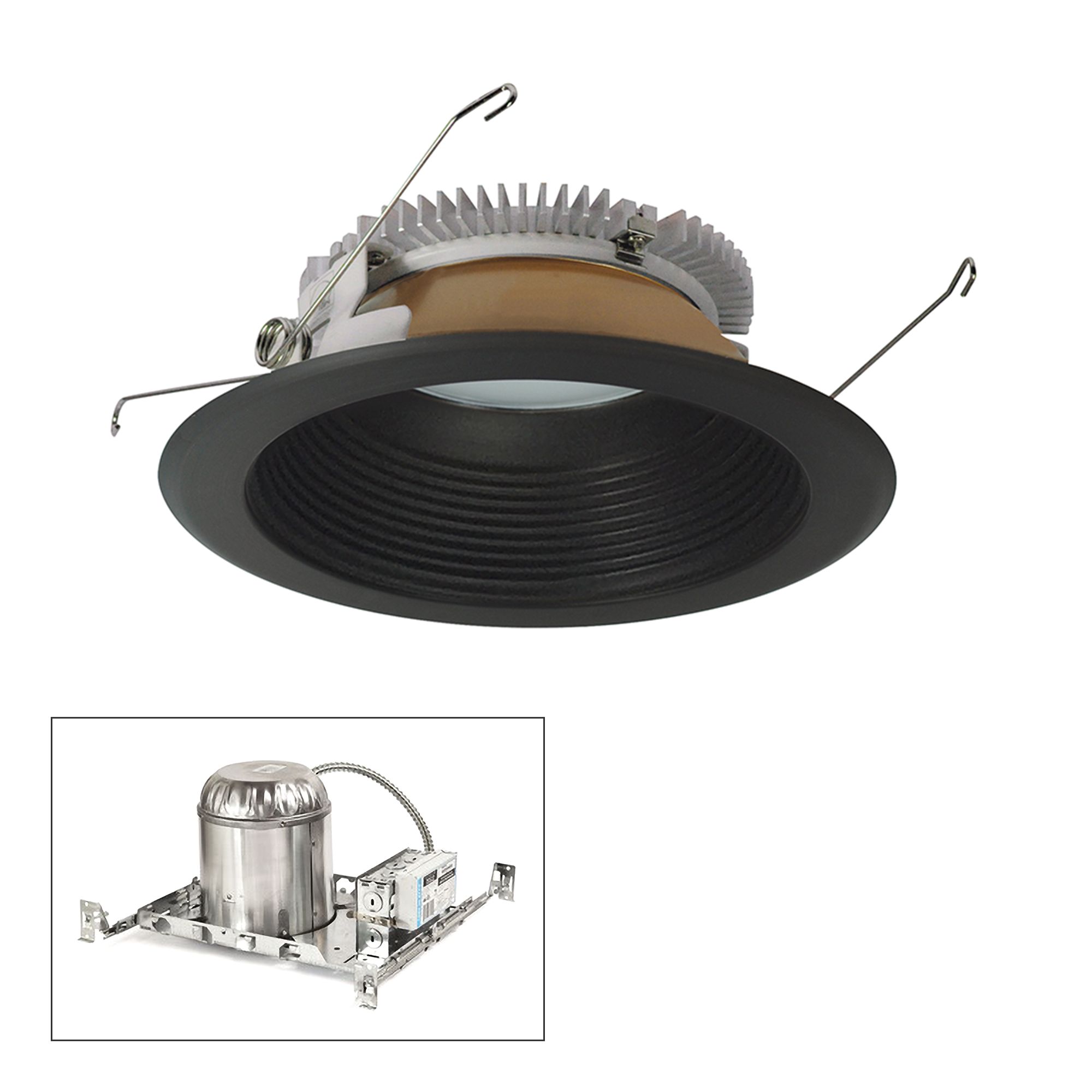 Cobalt 6" Bronze 2000lm LED Round Baffle Non-IC Recessed Kit