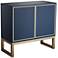 Tarim 35 3/4" Wide Blue and Gold 2-Door Accent Cabinet