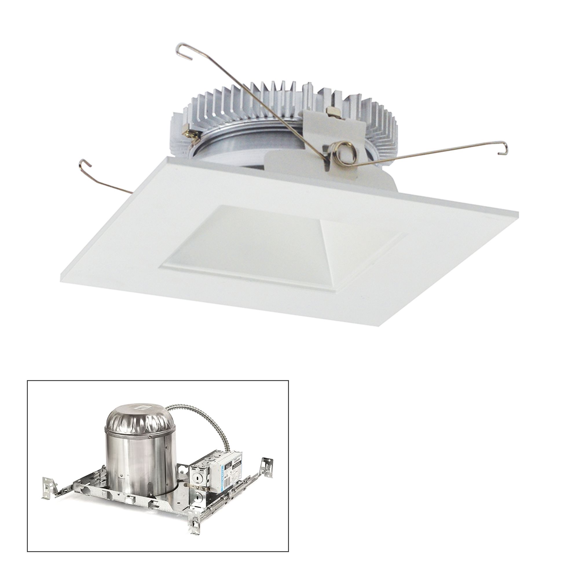 Cobalt 6" White 1500lm LED Square-Square Non-IC Recessed Kit