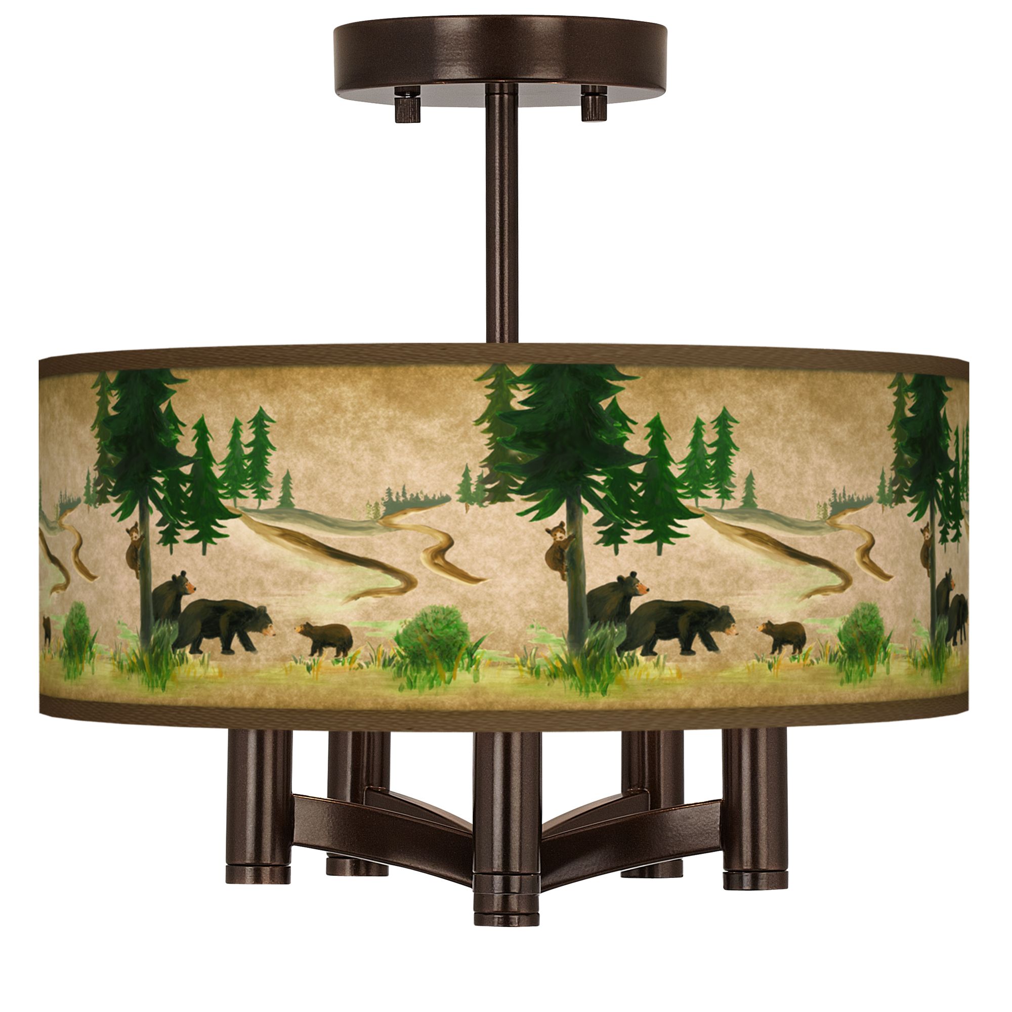 Bear Lodge Ava 5 Light Bronze Ceiling Light 79j11 Lamps Plus