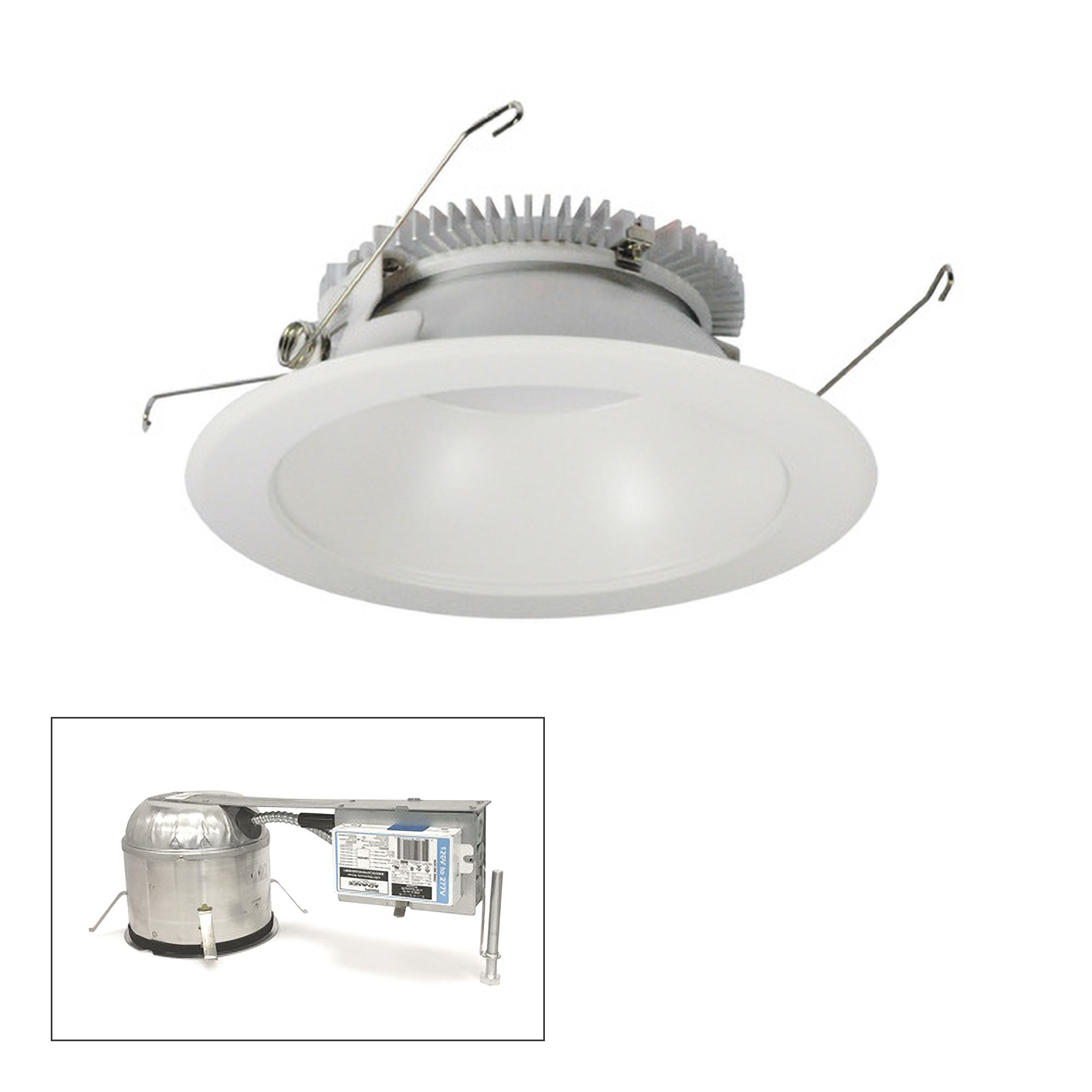 Nora Cobalt 6" White 1500lm LED Round Remodel Recessed Kit