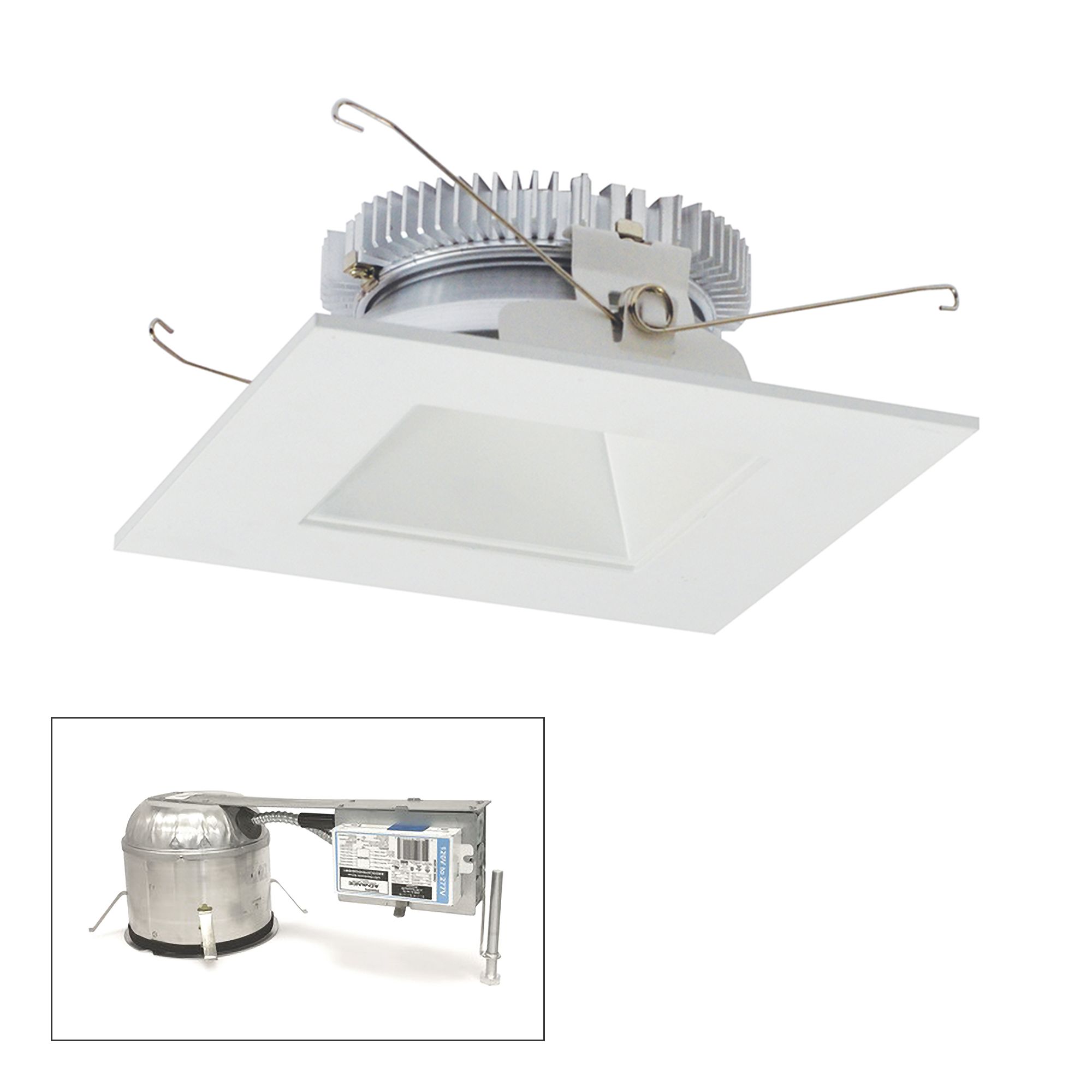 Nora Cobalt 6" White 2000lm LED Square Remodel Recessed Kit