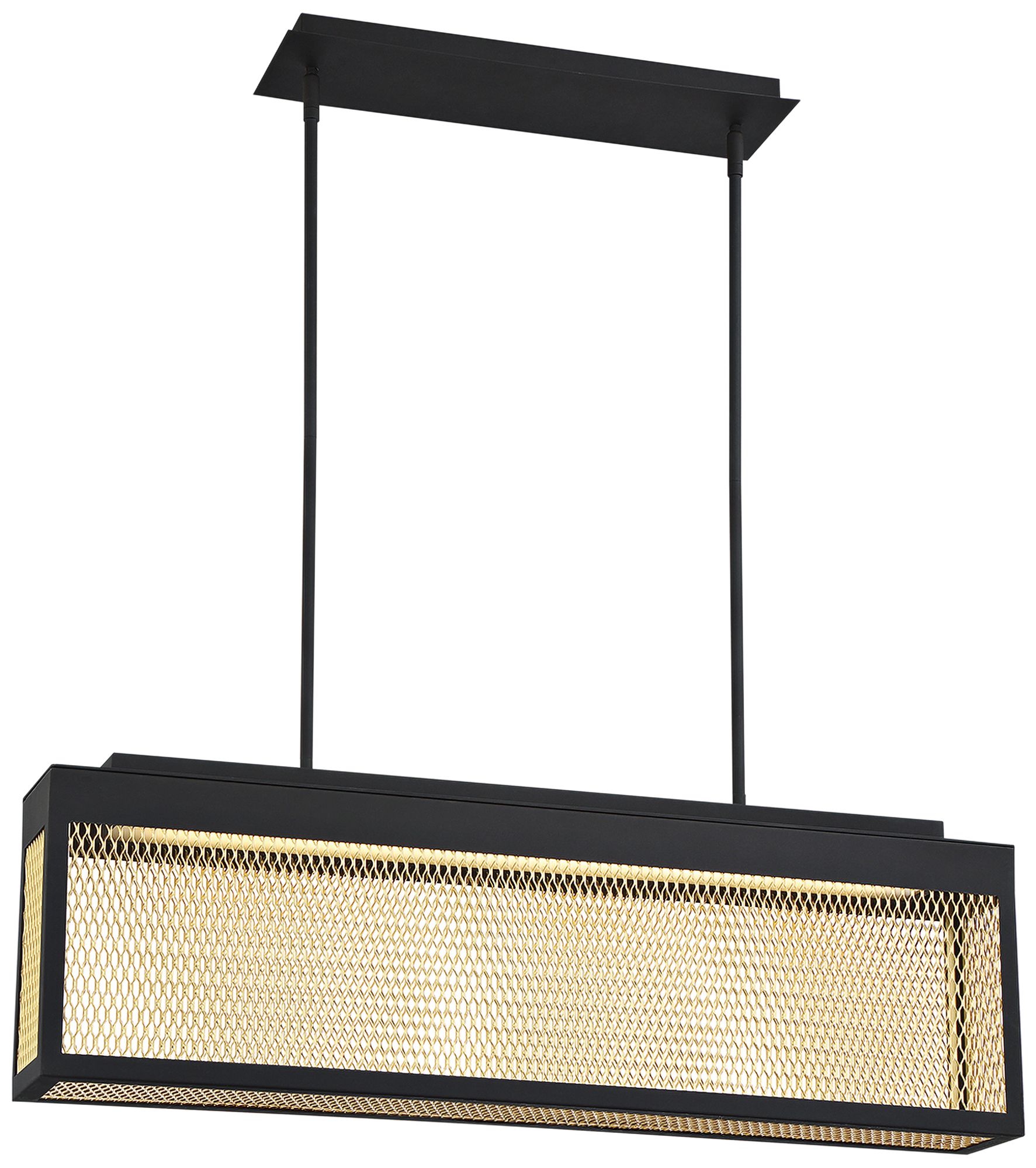 Coop 36"W Black and Gold LED Kitchen Island Light Pendant - #79J43 ...