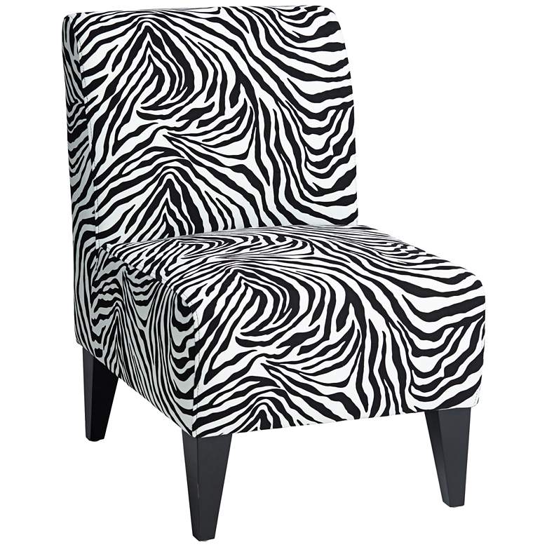Zebra Print Slipper Accent Chair - #79M32 | Lamps Plus