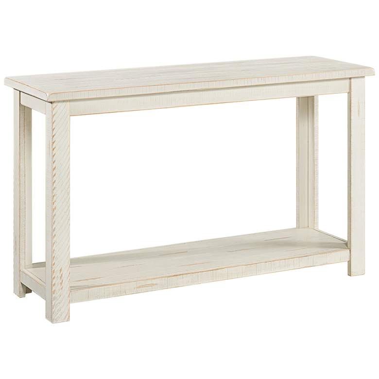 Image 2 Ventura 48" Wide Antique White Rectangular Wood Sofa Table