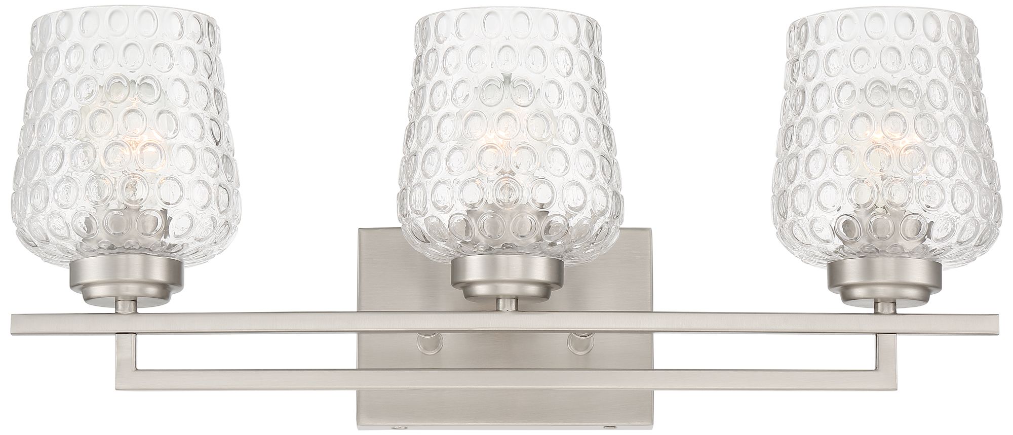 Possini Euro Conni 22"W Nickel and Glass 3-Light Bath Light