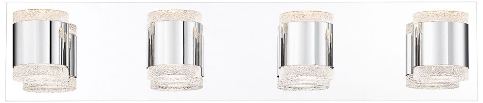 Eurofase Seaton 24"W Polished Chrome 4-Light LED Bath Light