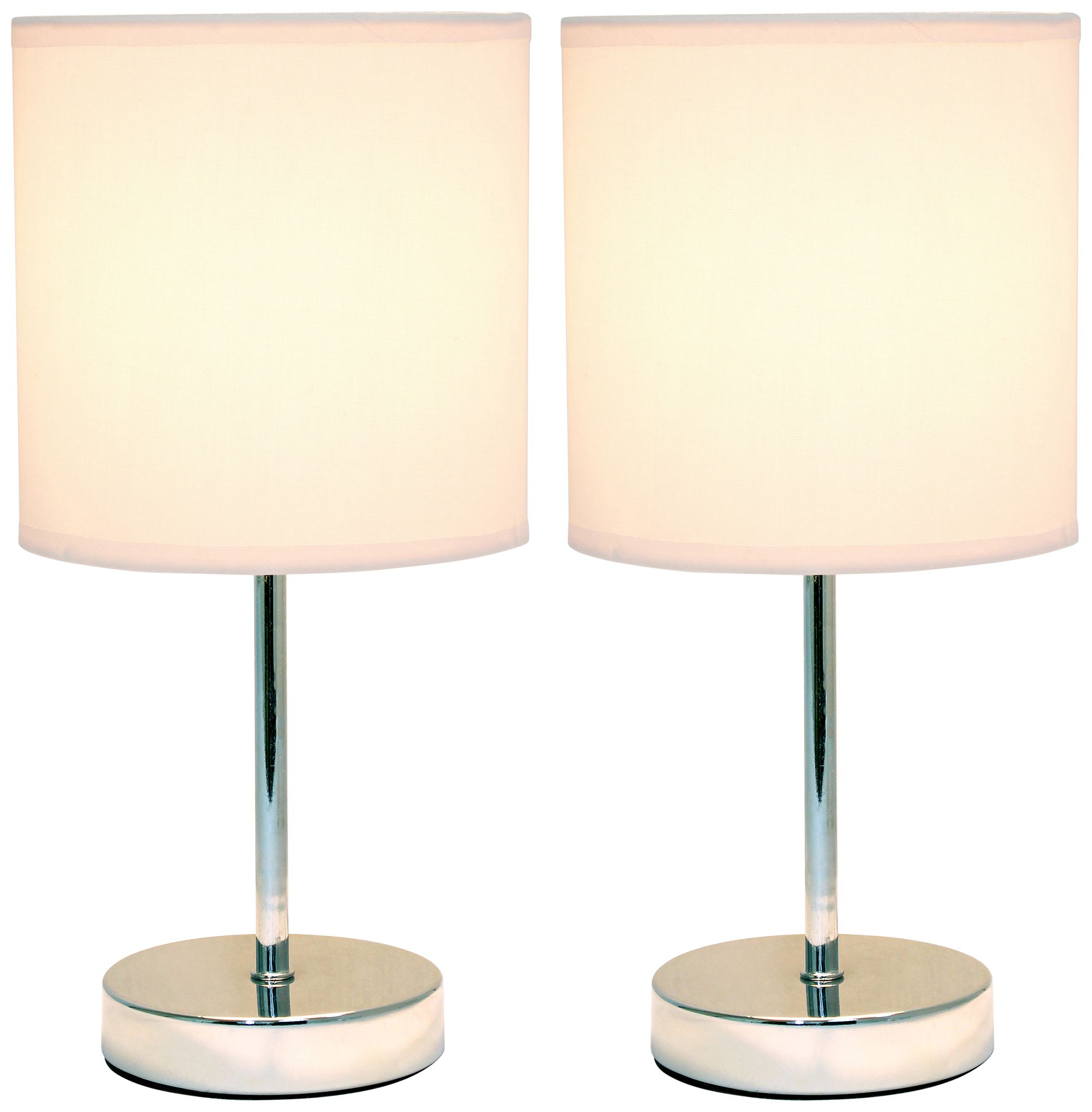 Simple Designs 11" High Blush Pink Accent Table Lamps Set of 2 79T55