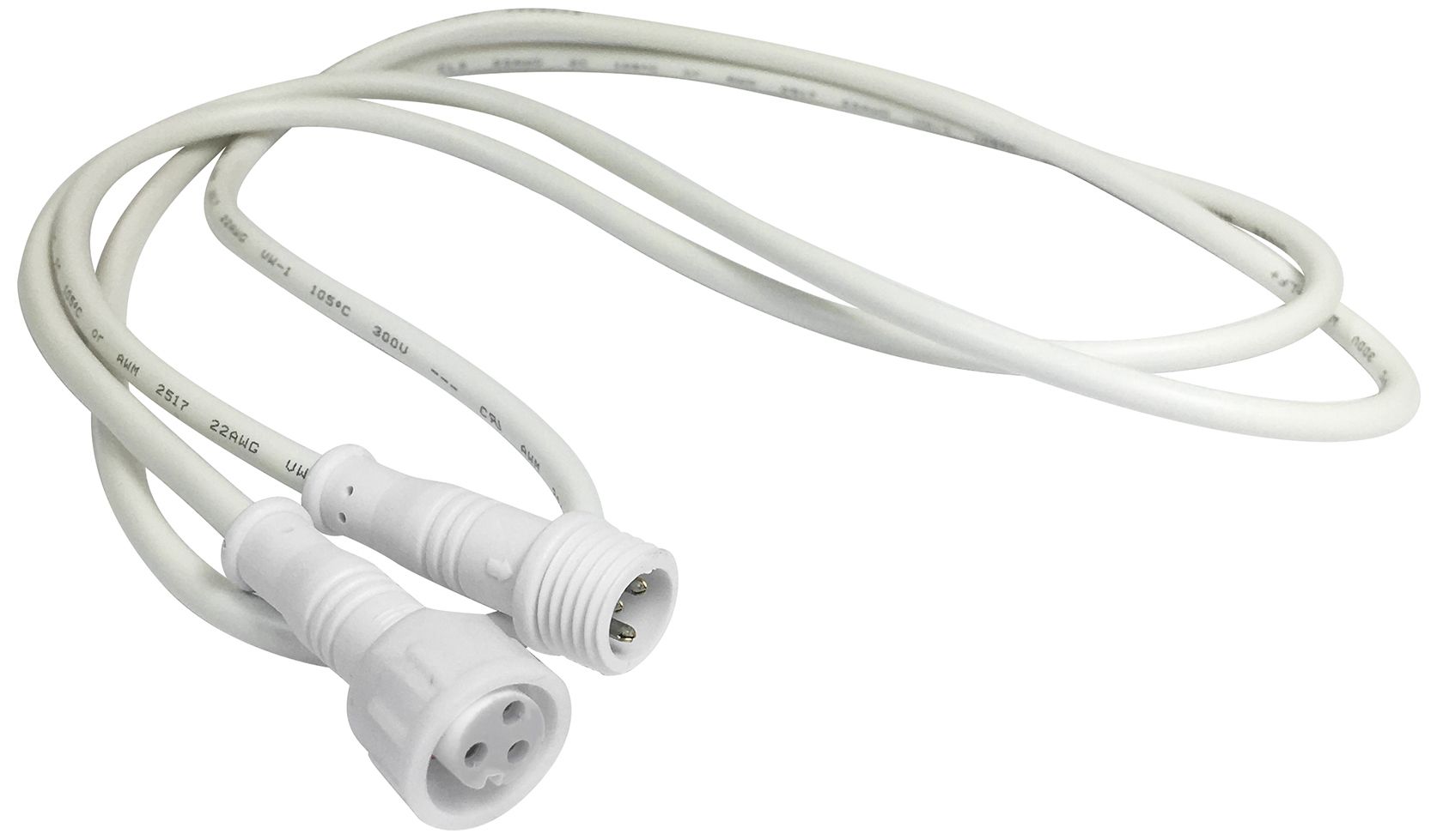 Nora E-Series Flin 20' White Quick Connect Extension Cable