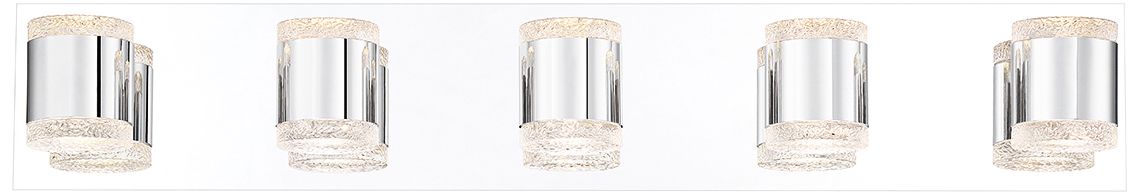 Eurofase Seaton 30"W Polished Chrome 5-Light LED Bath Light