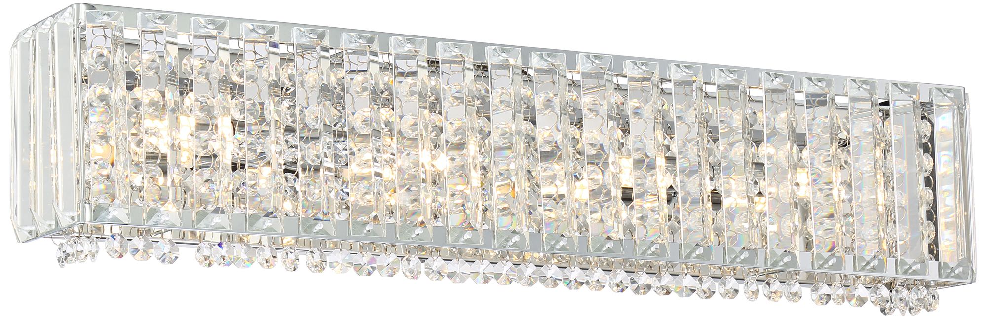 Neive 24" Wide Chrome and Crystal LED Bath Light