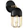 Eurofase Palmerston 10 1/2" High Black and Gold Wall Sconce