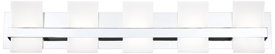 Eurofase Cambridge 36 1/4"W Chrome 5-Light LED Bath Light