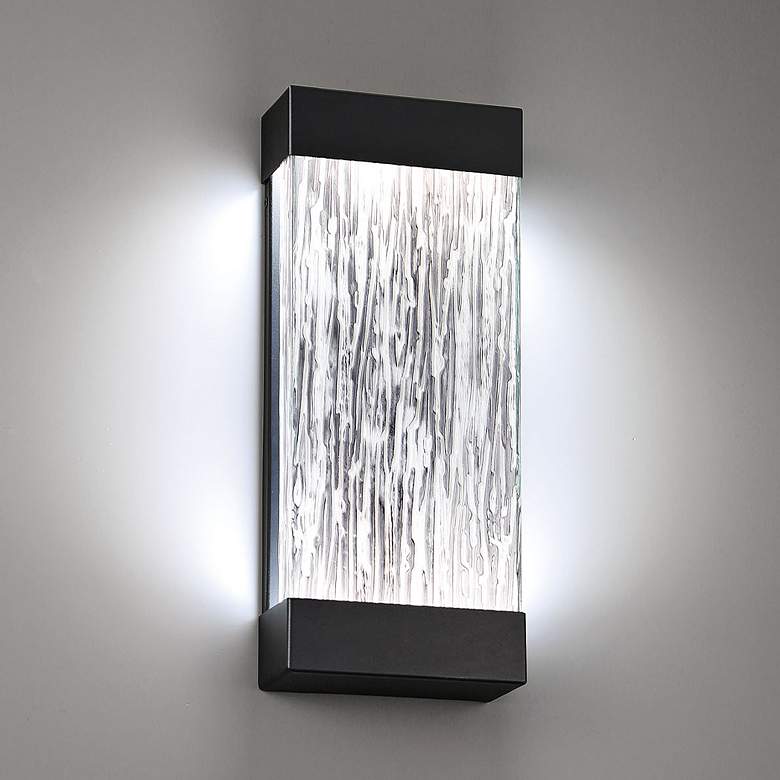 Eurofase 16 1/2&quot; High Black LED Outdoor Wall Light